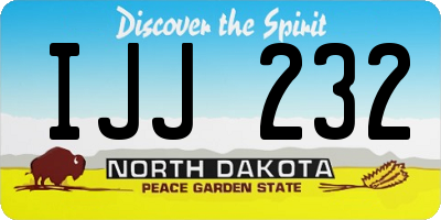 ND license plate IJJ232