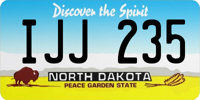 ND license plate IJJ235