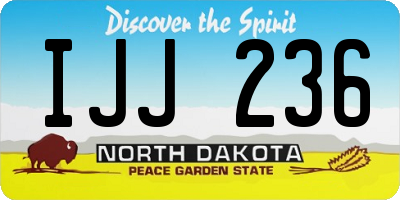 ND license plate IJJ236