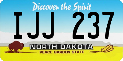 ND license plate IJJ237