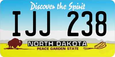 ND license plate IJJ238