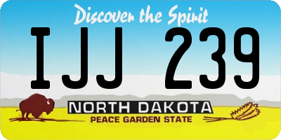 ND license plate IJJ239
