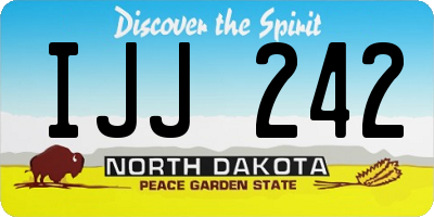 ND license plate IJJ242