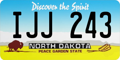 ND license plate IJJ243