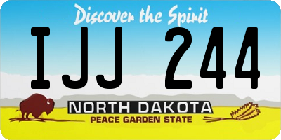 ND license plate IJJ244