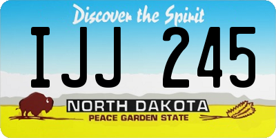 ND license plate IJJ245