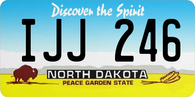 ND license plate IJJ246