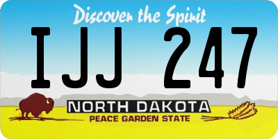 ND license plate IJJ247