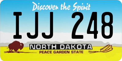 ND license plate IJJ248