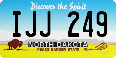 ND license plate IJJ249