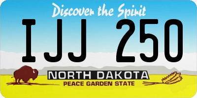 ND license plate IJJ250