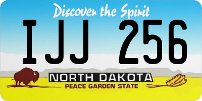 ND license plate IJJ256