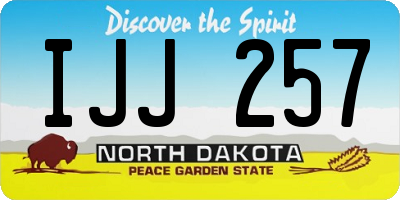 ND license plate IJJ257