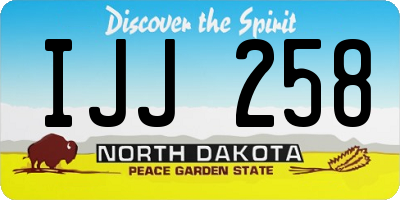 ND license plate IJJ258
