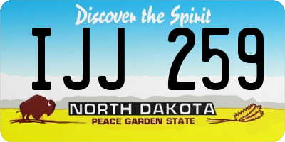 ND license plate IJJ259