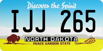 ND license plate IJJ265
