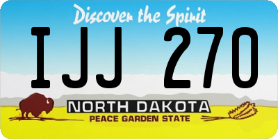 ND license plate IJJ270