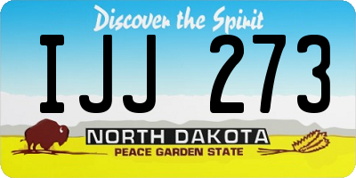 ND license plate IJJ273