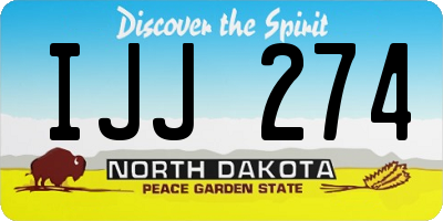 ND license plate IJJ274