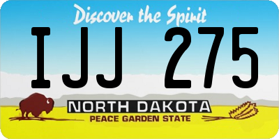 ND license plate IJJ275