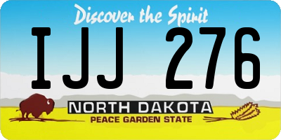 ND license plate IJJ276