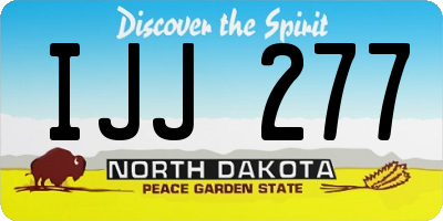 ND license plate IJJ277