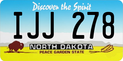 ND license plate IJJ278