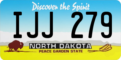 ND license plate IJJ279
