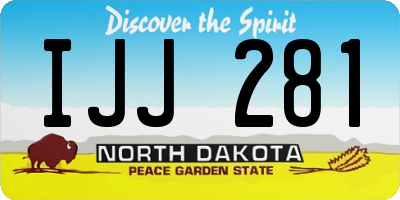 ND license plate IJJ281
