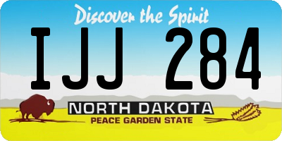 ND license plate IJJ284