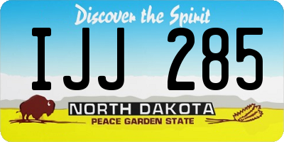 ND license plate IJJ285