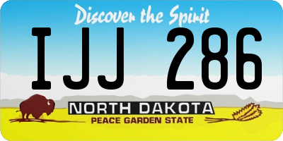 ND license plate IJJ286