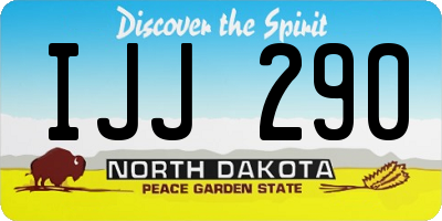 ND license plate IJJ290