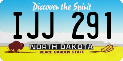 ND license plate IJJ291