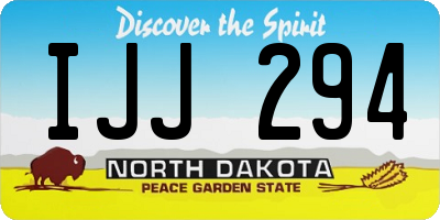 ND license plate IJJ294