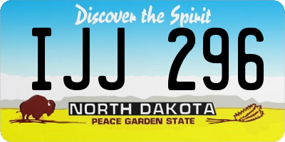 ND license plate IJJ296