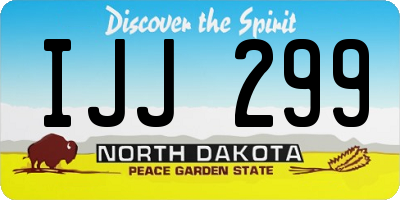 ND license plate IJJ299