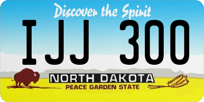 ND license plate IJJ300
