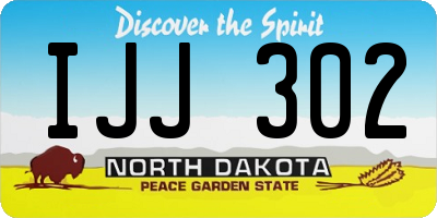 ND license plate IJJ302