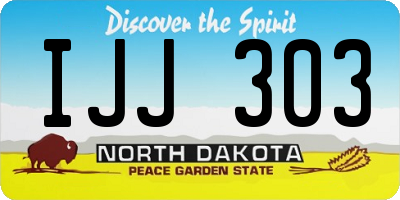 ND license plate IJJ303