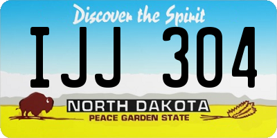 ND license plate IJJ304