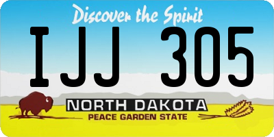 ND license plate IJJ305