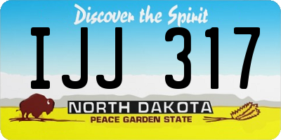ND license plate IJJ317