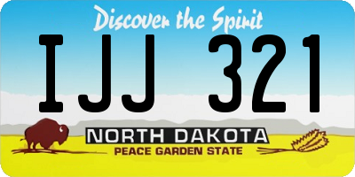 ND license plate IJJ321