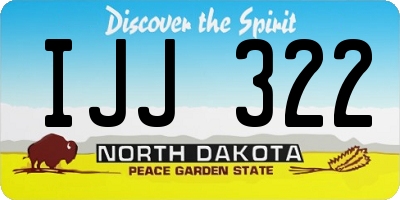 ND license plate IJJ322