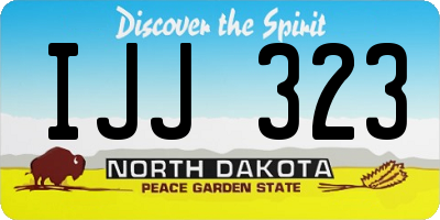 ND license plate IJJ323