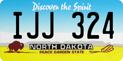 ND license plate IJJ324