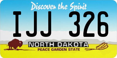 ND license plate IJJ326