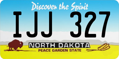 ND license plate IJJ327