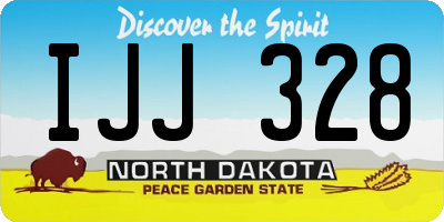 ND license plate IJJ328